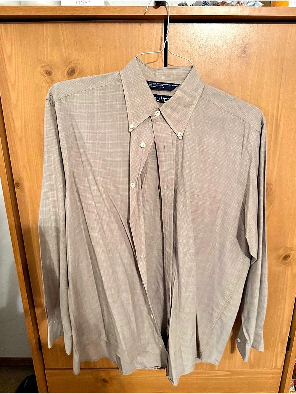Nautica Men's Plaid Button Down Shirt
